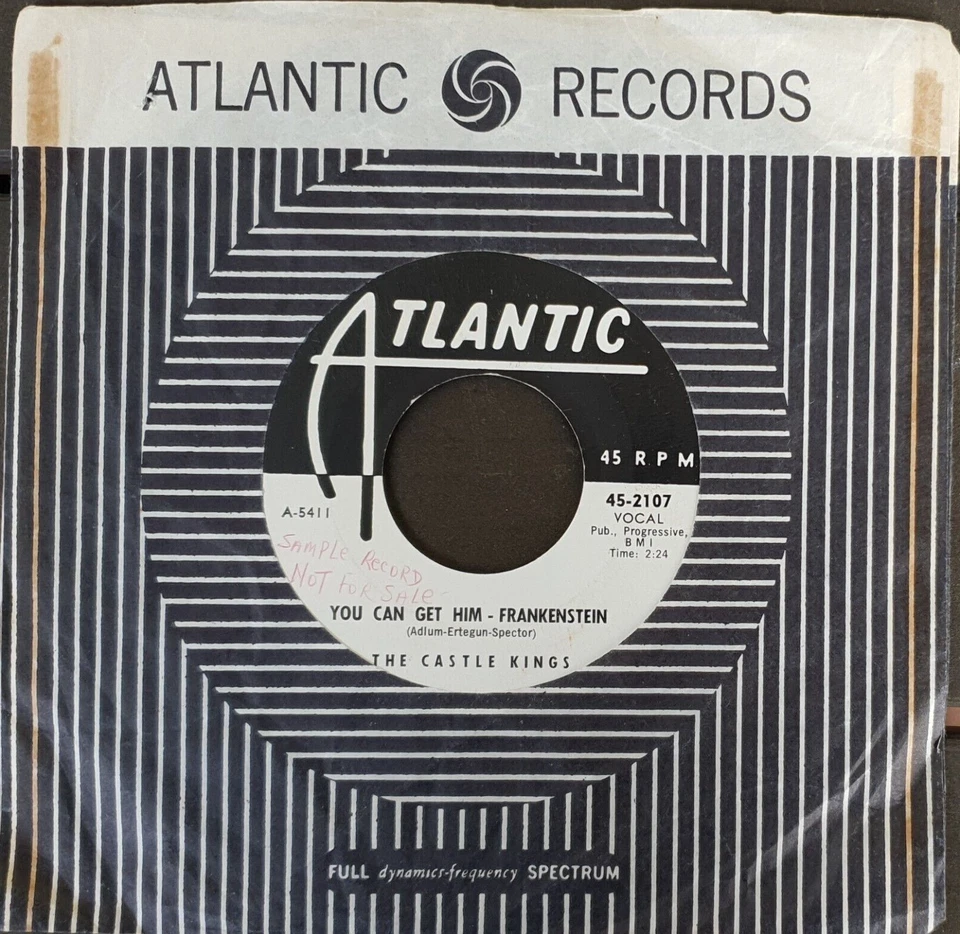 The Castle Kings- You Can Get Him-Frankenstein 7” Promo Single 1961 Atlantic USA - Image 1 of 4