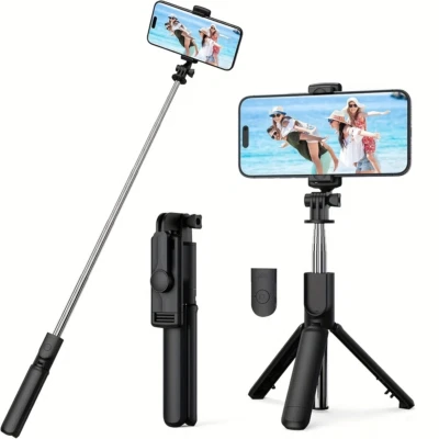 360° selfie stick wireless remote control phone stand Stable tripod for iPhone - Image 1 of 4