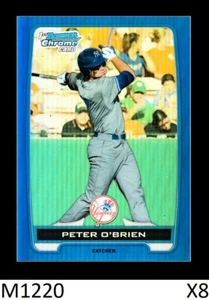 2012 BOWMAN CHROME DRAFT BLUE REFRACTOR PETER O'BRIEN MARLINS /250 QTY - Picture 1 of 1
