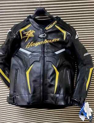 Último Modelo Suzuki Hayabusa Motocicleta Cuero Carreras Chaqueta Hombres Rider Ce Armor Foto 1 de 4
