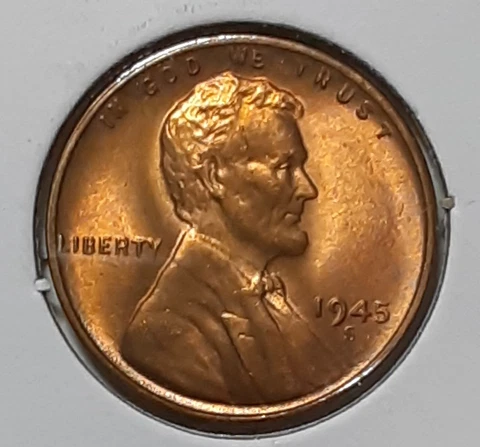 1945 Lincoln Wheat Cent  S - BU - Uncirculated Cover