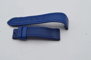 JACOB & CO Veau Bracelet en Cuir 16MM 16-15 Vintage Rare Bleu pour Boucle - Picture 1 of 2