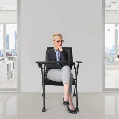 Cadeira executiva de malha encosto alto mesa cadeira conferência recepção empilhamento conjunto - Imagem 1 de 4