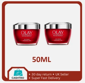 2 X Olay Regenerist 3 Point Firming Anti Ageing Day Cream 50ml (Damaged Box) - Picture 1 of 3