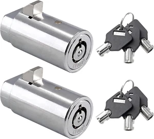 2 Set Vending Machine Lock and Key (Keyed Alike), High Security Tubular Keyway S - Picture 1 of 12