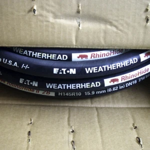 Eaton H145R10 Rubber Hydraulic Hose Braided 0.63" ID x 0.98" OD 50 Ft - Picture 1 of 3