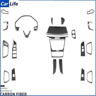 27Pcs Real Carbon Fiber Kits Full Interior Trim Cover Set For Acura TLX 2015-20 - Image 1 of 4