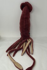 Wild Republic Plush Giant Squid Toy 30" Long Maroon Tan Aquatic Marine Life