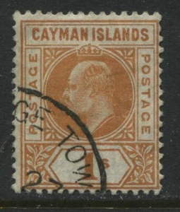 Cayman Islands KEVII 1905 1/ orange used - Picture 1 of 1