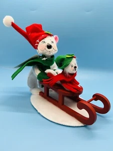 Muñecas Annalee raras osos de trineo de 6" y 3" 760419 retiradas 2019 regalo de Navidad - Imagen 1 de 16