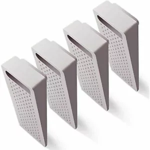 Hiveseen 4 PCs Door Wedge Stopper, Heavy Duty Slip-Resistant Rubber, Adjustable - Picture 1 of 7