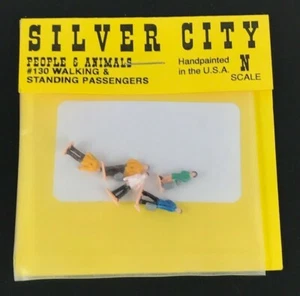 Silver City 130 N Scale Walking & Standing Passengers Figure Kit (5 Pack) NEW  - Picture 1 of 4