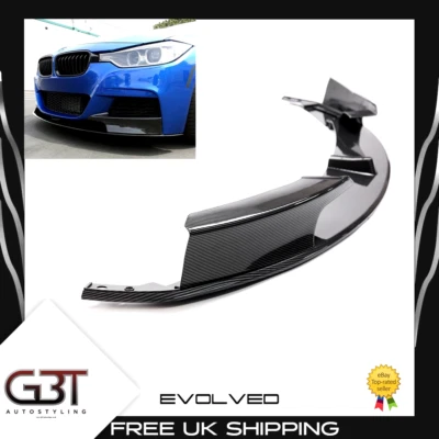 GBT-AUTOSTYLING FOR BMW F30 F31 3 SERIES M SPORT 2012-18 FRONT LIP SPOILER SPLITTER CARBON LOOK
