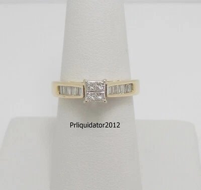 5/8CT Natural Diamond Engagement Anniversary Wedding Ring 14K Yellow Gold Band - Image 1 of 4