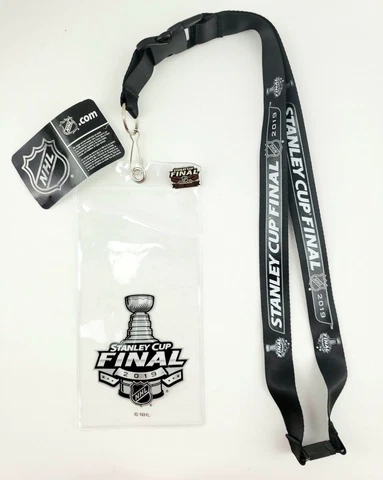 NHL Stanley Cup 2019 Lanyard Ticket Holder Set Pin Logo Hockey Blues Bruins Cover