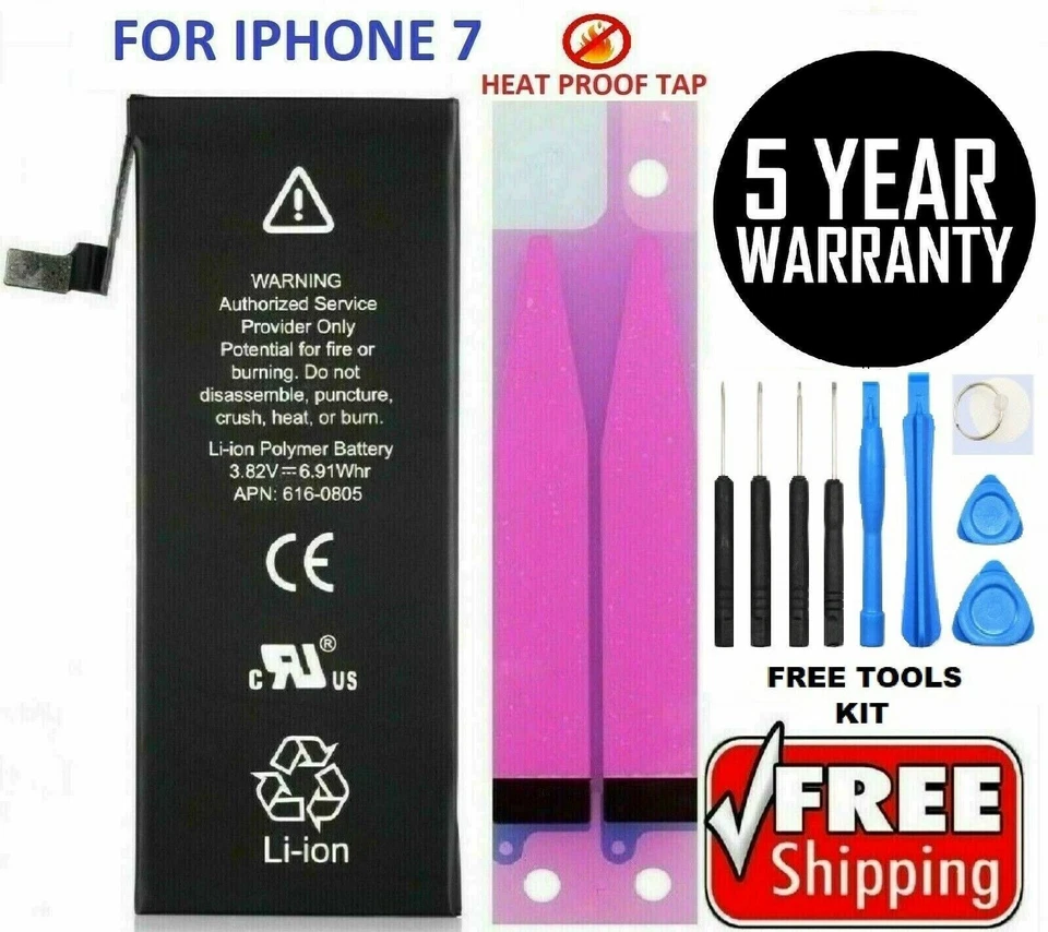 Batería iPhone 7 para iPhone 7 1960mAh repuesto interno OEM + herramientas y cinta Foto 1 de 1