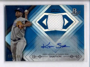 KEYVIUS SAMPSON 2014 BOWMAN PLATINUM ROOKIE JERSEY AUTOGRAPH AUTO #/199 AJ9417