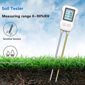 3 in 1 Soil PH Tester LCD Screen Soil Temperature Humidity Meter Garden PlantiCz - Picture 1 of 10