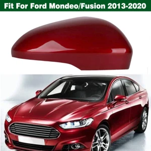 Red Right Rearview Mirror Cover Housing Shell For Ford Mondeo Fusion 2013-2020 - Picture 1 of 11