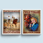 Komplettes Stickerei-Set aus Öko-Baumwolle 11 CT bedruckt Westside-Cowboy-Kreuzs