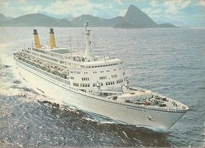 TS Eugenio C - transatlántico de pasajeros - postal de color usado - Imagen 1 de 2