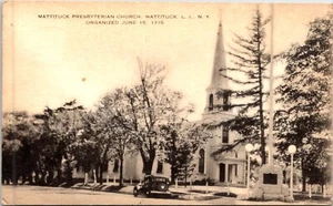 Postal 1942 Mattituck Long Island Iglesia Presbiteriana de Nueva York D103 - Imagen 1 de 2