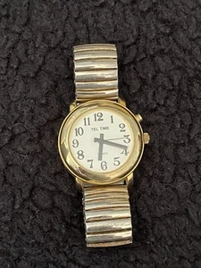 Vintage Two Toned Tel Time Quartz Watch Needs New Battery - Picture 1 of 6