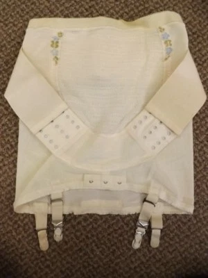 Glam De Colección Años 50 NUEVA Faja Cinchadora de Goma Fondo Abierto con Ligas Medias M 27/28 Foto 1 de 4