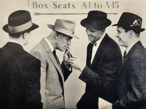 1955 Champ Hüte Herren Smoking Box Sitze Vintage Print Ad - Bild 1 von 7