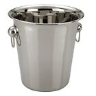 5L Stainless Steel Ice Bucket Champagne Wine Cooler with Handles Bar Pub Party