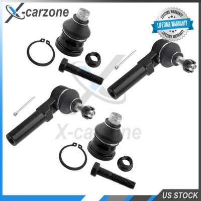 4pc For Dodge Neon 2000-2005 Front Lower Ball Joints and Outer Tie Rod Ends - Image 1 of 4