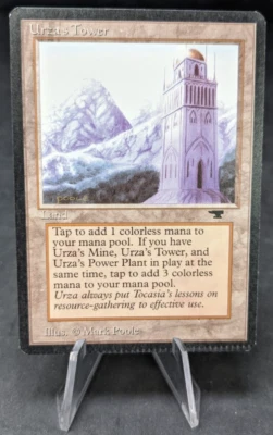 Urza's Tower (Mountain) - MTG - Antiquities - Misprint Crimped NM - Image 1 of 3
