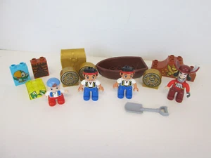 DUPLO Jake and The Neverland Pirates Figures Jake Captain Hook Cubby Boat 14 pcs - Picture 1 of 6
