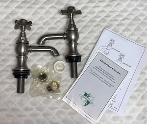 Elizabethan Classics Wiltshire Single Hole 2-Handle Mid-Arc Vessel Faucet Nickel - Picture 1 of 6