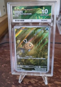 FEEBAS 198/191 SURGING SPARKS / IR / POKEMON TCG GRADED CARD / ACE 10 GEM MINT - Foto 1 di 2