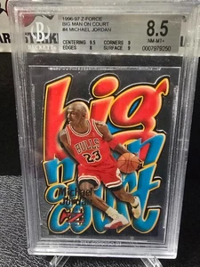 1996-97 Z-Force Big Man On Court MICHAEL JORDAN #4 BGS 8.5 - Picture 1 of 2
