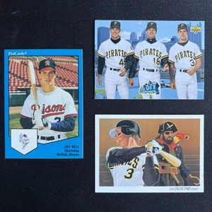 Lotto 3 carte Jay Bell MLB Baseball Trading Card Rookie RC Pirates Legend ProCards - Foto 1 di 5