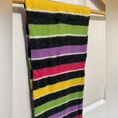 Merona кроличий мех смесь в полоску зимний шарф 62 x 7 дюймов теплый унисекс хипстер - Изображение 1 из 4