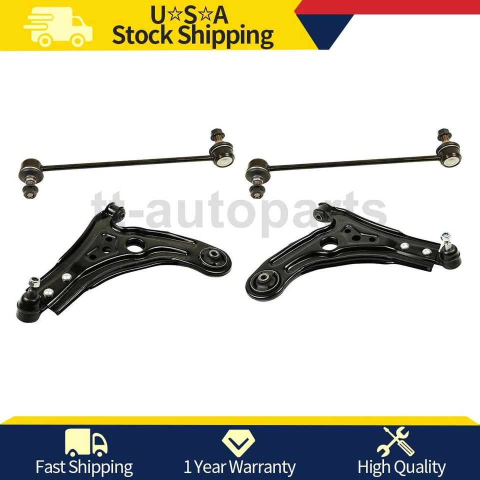 Braço de controle inferior dianteiro Mevotech 4 peças para 2004 2005 2006 2007 2008 Chevrolet Aveo - Imagem 1 de 4