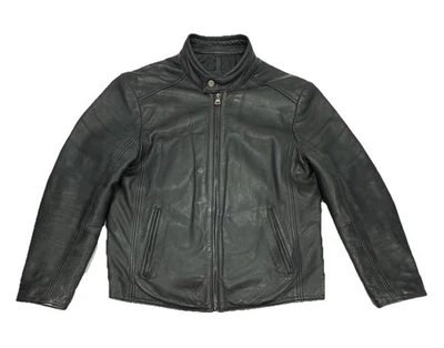 Andrew Marc New York Leather Moto Racer Biker Jacket Full Zip Men’s MED Black - Image 1 of 4