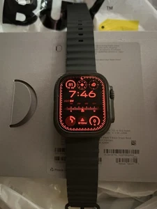 Apple Watch Ultra 2 49mm Black Titanium GPS+Cell Ocean Band T-MOBILE - Photo 1 sur 16