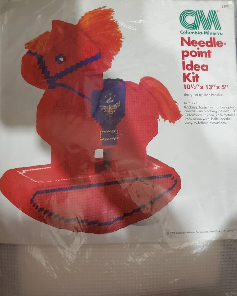 Columbia Minerva Rocking Horse 8280 plastic canvas kit nursery baby room decor - Image 1 of 1
