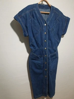 Blue denim vintage dress Fendi, size S, M - Image 1 of 4