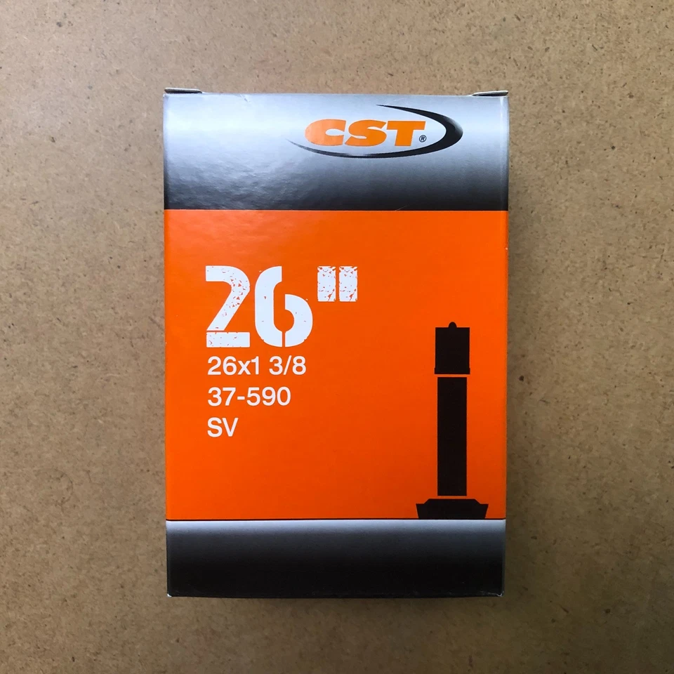 New CST Bicycle Inner Tube 26x1-3/8 (37-590) Schrader American Valve Regular - Image 1 of 1