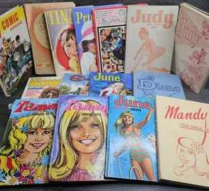 15 x Vintage Sindy/Judy/Juni/Tammy/Bunty Annuals Konvolut 60er/70er Mädchen Comics - Bild 1 von 19