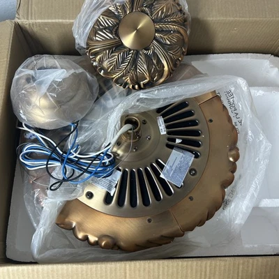 Monte Carlo Fan Aberdeen 52 in Bronze Series Fan 5 Blades 5AB52IB Palm Tree - Image 1 of 4