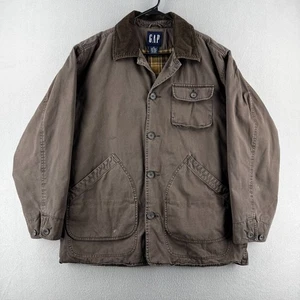 Vintage Gap Chore Coat Mens Medium Brown Canvas Barn Jacket 90s Y2K - Picture 1 of 19
