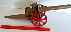vintage Big Bank toy cannon 10-FC with shield 17.5" long...untested - Picture 1 of 4