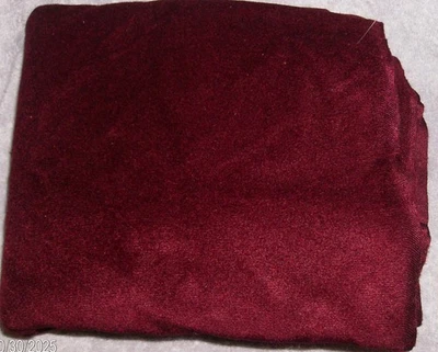 NUEVA TELA DE FELPA DE TERCIOPELO BORGOÑA 1 2/3 YARDAS 60" DE ANCHO LAVADO Y SECADO DE LUJO Foto 1 de 4