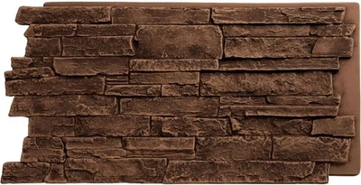 ACADIA REPISA APILADA PIEDRA IMITACIÓN PIEDRA PANEL REVESTIMIENTO SEDONA 49"W X 25.5"H MEJOR NUEVO Foto 1 de 4